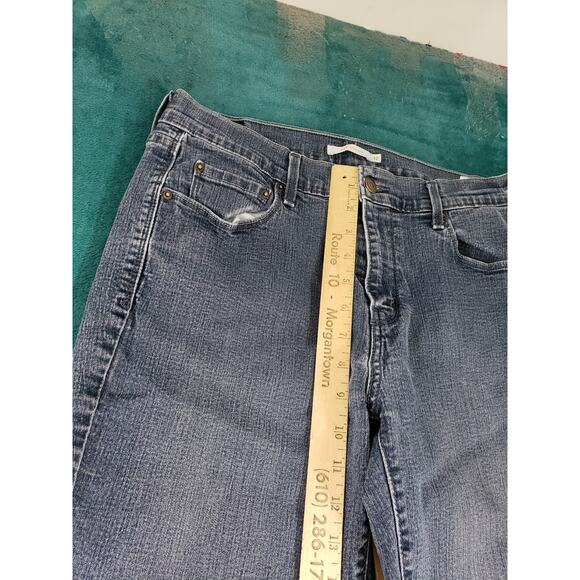 Levis 505 Jeans Size 12 Short Womens Blue Stretch Pants Mid Rise Curvy Straight - Picture 8 of 15